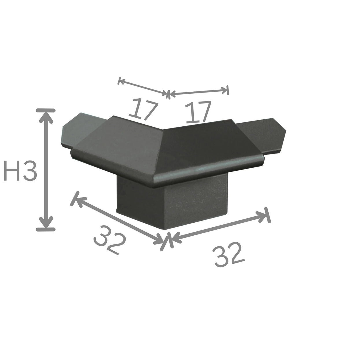 External corner balcony angle profile drip edge anthracite