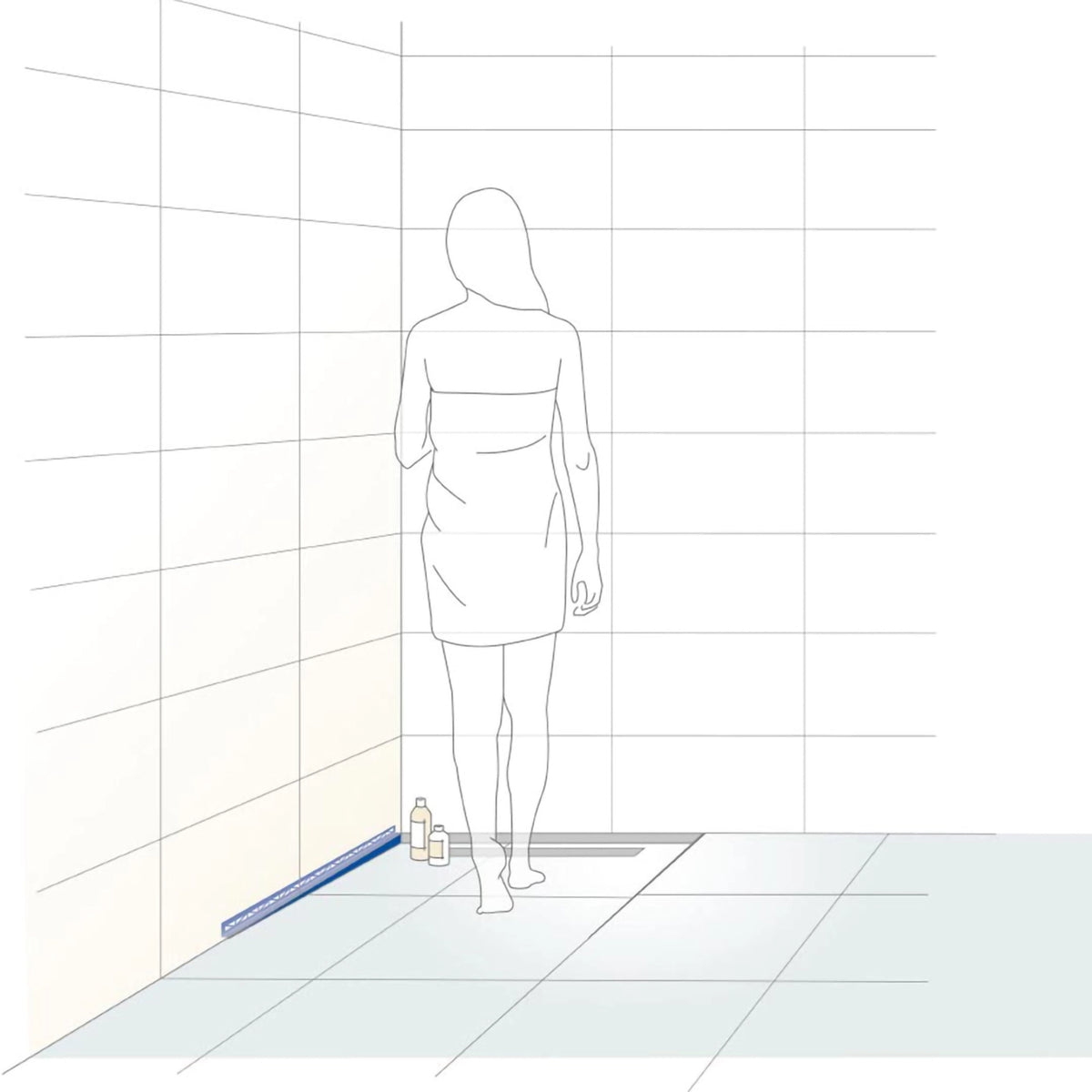 Illustration einer Frau in der bodengleichen Dusche mit einzeichnetem Gefällekeil zum Wandanschluss für die linke Seite
#A0002345
#A0002347
#A0002351
#A0002353
#A0002355
#A0002357
#A0004462
#A0004463
#A0004464
#A0004468
#A0004469
#A0004470
