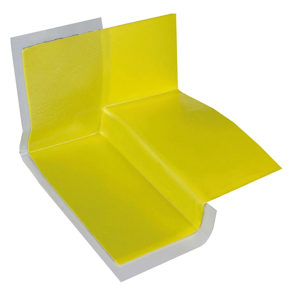 Gelbe Duschecke 3D rechts für selbstklebende Abdichtung Warpseal