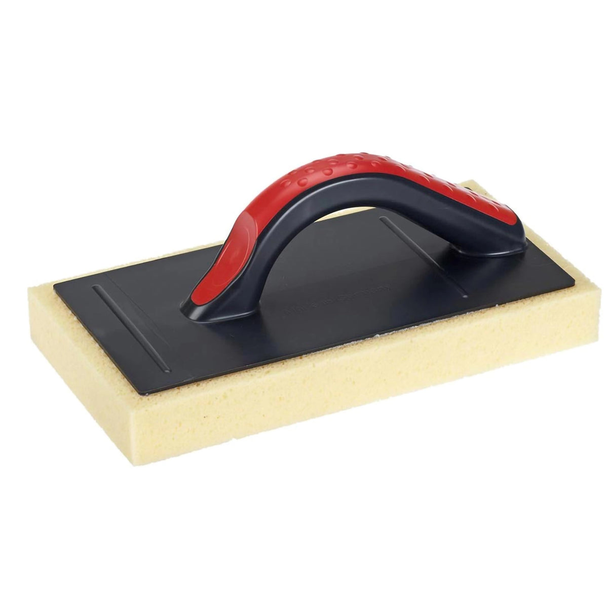 Schwarzes Glättbrett mit Naturschwamm