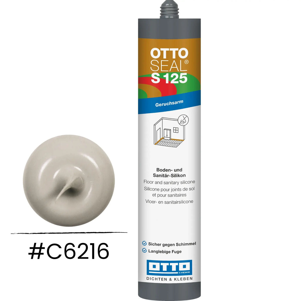 OTTOSEAL S 125 – Boden- & Sanitär-Silikon betongrau C6216
#A0005508