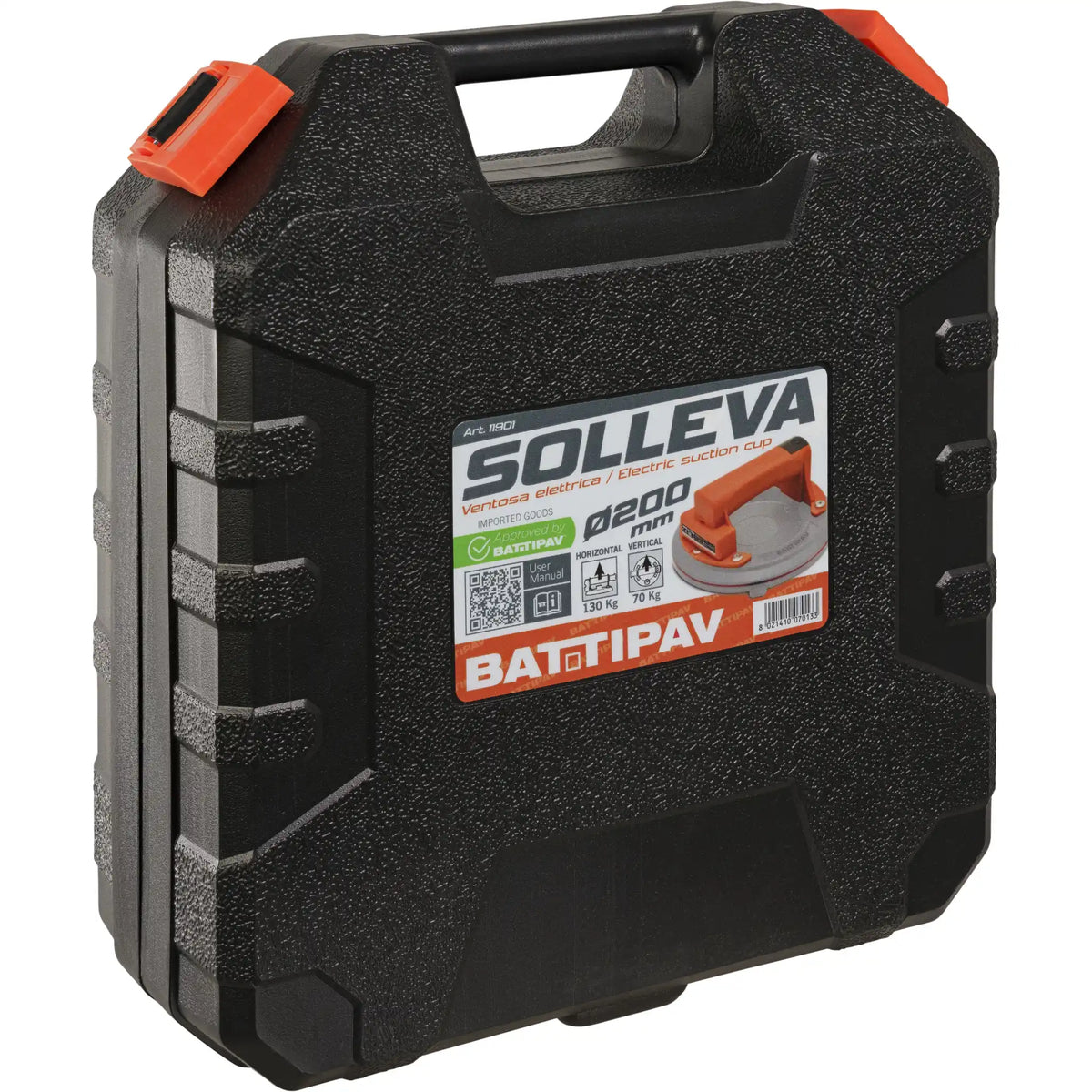 Verpackung seitlich Saugheber Solleva mit 200mm Durchmesser