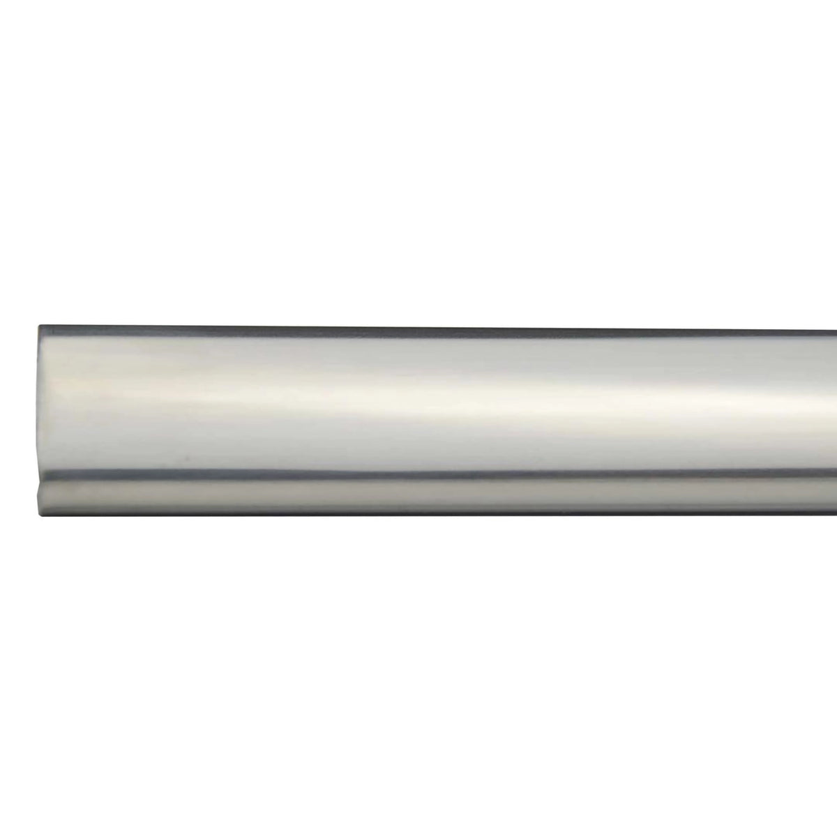 Detailansicht der unbehandelten natur Oberfläche bei Viertelkreisprofilen Edelstahl natur