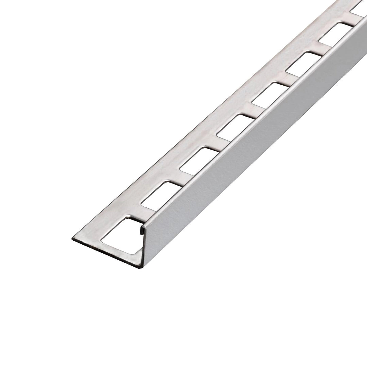 Winkelprofil Edelstahl natur mit quadratisch gestanztem Schenkel