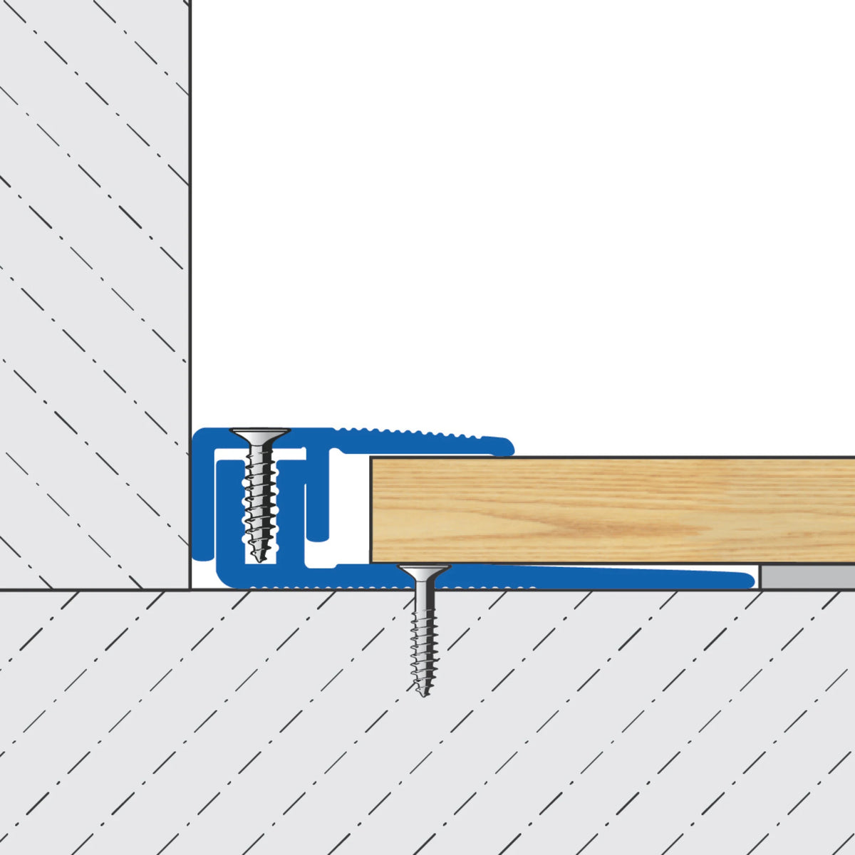 DURAL Abschlussprofil DUOFLOOR Zeichnung mit langem Basisprofil