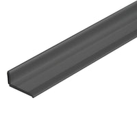 Abschlussprofil mit selbstklebender Rückseite und leicht geriffelter Oberfläche schwarz matt beschichtet #A0005060