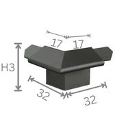 External corner balcony angle profile drip edge anthracite