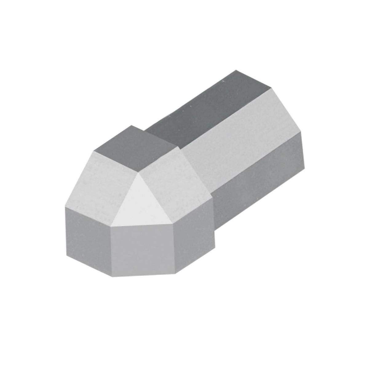 Außenecke Diamantprofil betongrau - 9 mm