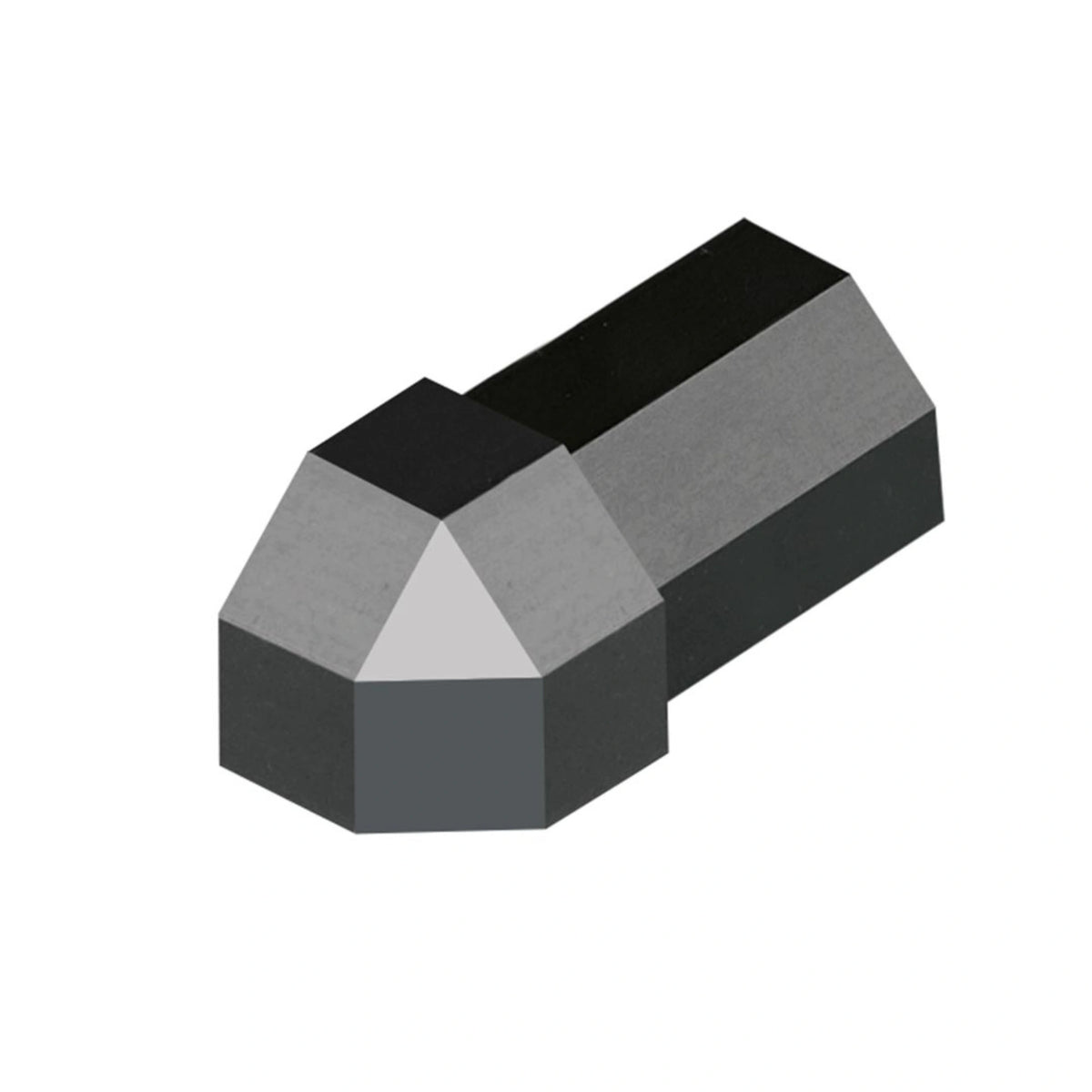 Außenecke Diamantprofil schwarz - 9 mm