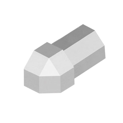 Buitenhoekstuk Diamantprofiel zilver