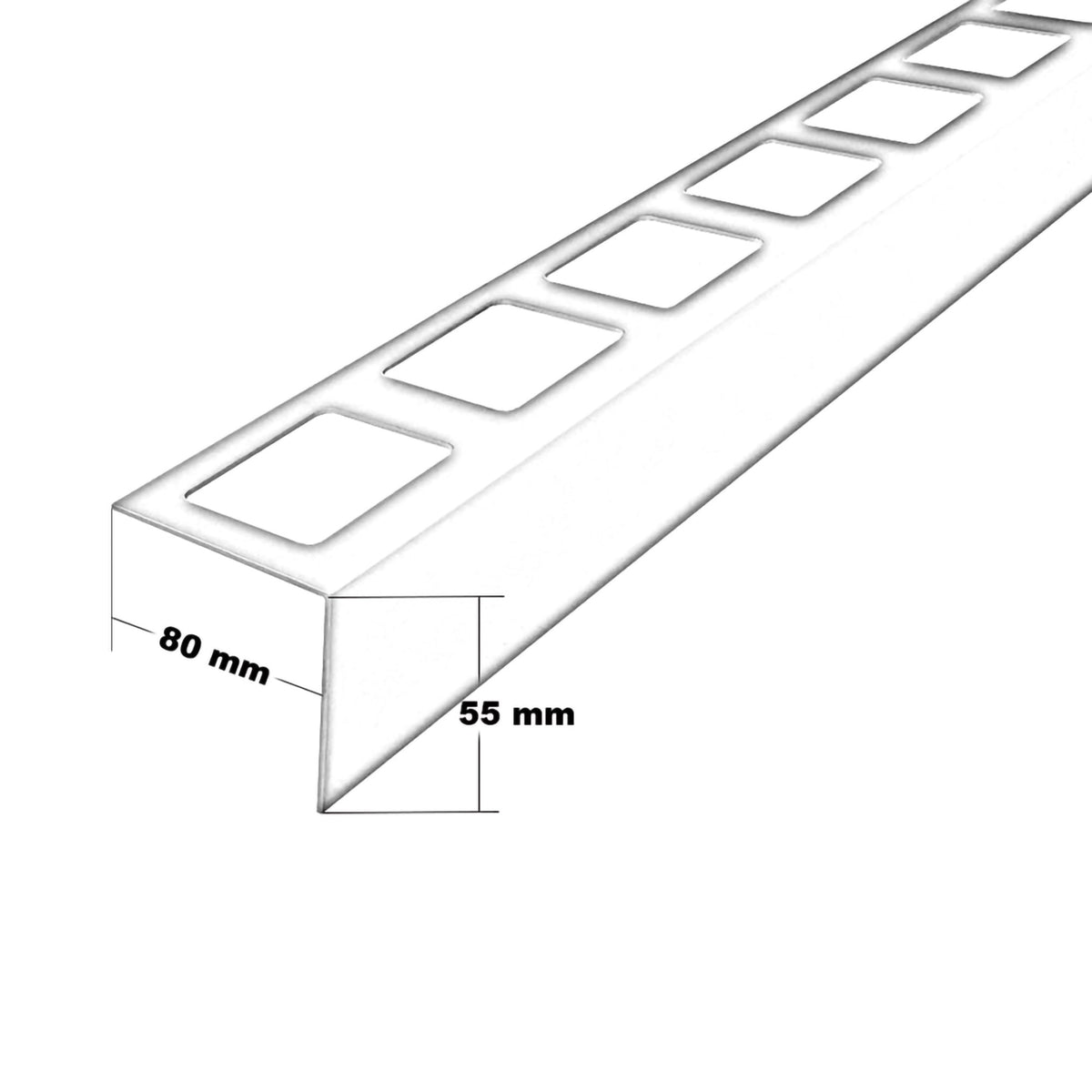 Balkonprofil L-Form in 55mm Höhe bemaßte Zeichnung #A0001263
#A0004278
#A0004279
