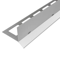 Balkonprofil Y-Form Splitt und Kies silber matt mit Drainageschlitzen