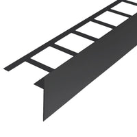 Balkonwinkelprofil T-Form anthrazit pulverbeschichtet mit quadratisch gestanztem Schenkel