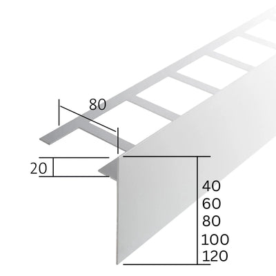 Balkonhoekprofiel T-vorm zilver - Ansicht 2