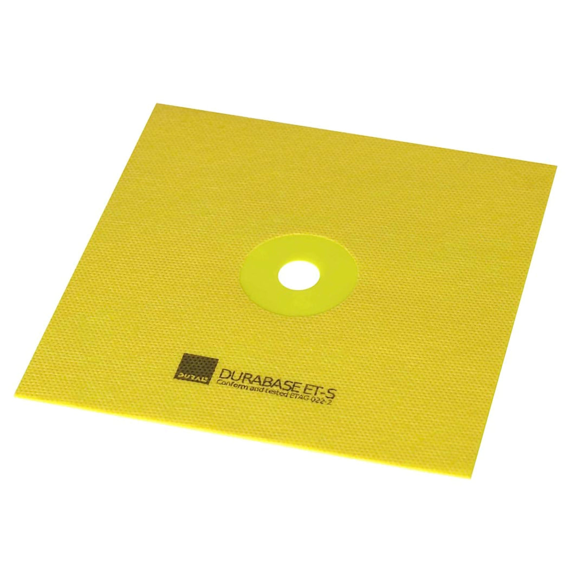 Gelbe DURAL ET-S Dichtmanschette mit flexibler Rohrdurchführung und Aufdruck #A0001993