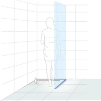 Illustration einer Frau in einer bodengleichen Dusche mit eingezeichnetem Gefällekeil zur Glasaufnahme für die rechte Seite
#A0002773
#A0002775
#A0002777
#A0002906
