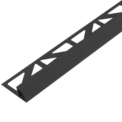 DURAL kwartrond profiel aluminium zwart