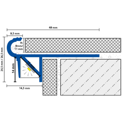 DURAL LED Trapprofiel Florentijn wit - Ansicht 2