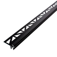 DURAL LED Treppenprofil Florentiner schwarz mit dreieckig gestanztem Schenkel