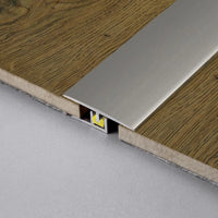 DURAL Übergangsprofil CLIPPER titan zwischen Parkettböden verarbeitet