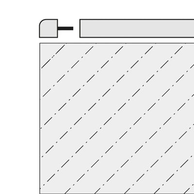 Hoekstuk plint Square zilver - Ansicht 2