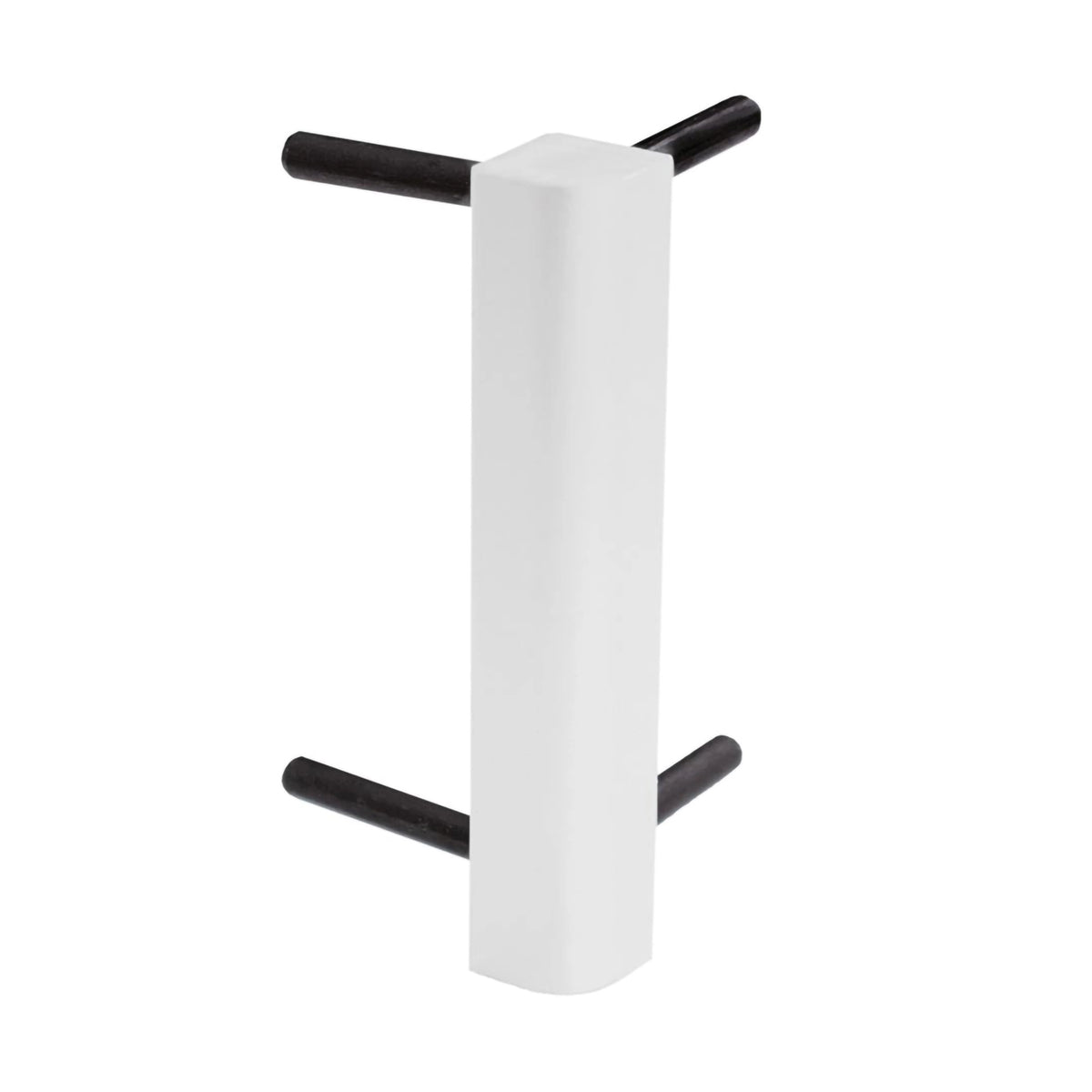 Ecke Sockelleiste Square weiß mit schwarzen Stiften zum Verbinden der Leiste