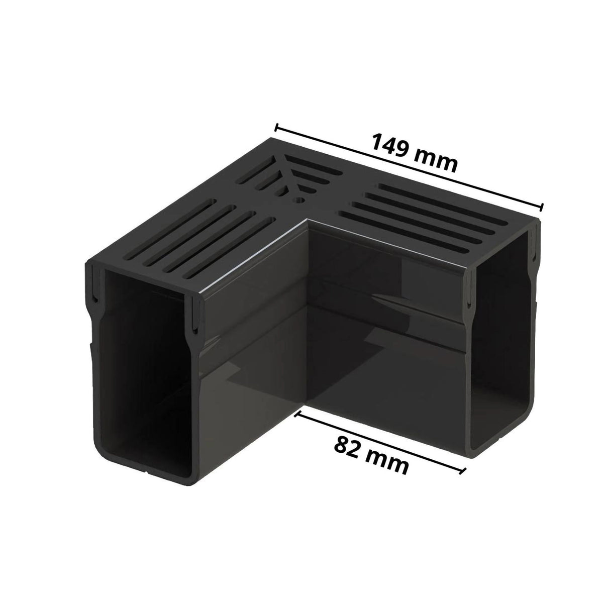Bemaßtes Eckstück UD Pro 65 mit schwarzem Rost
#A0003402