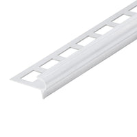 Florentiner Treppenprofil Alu natur mit abgerundetem Kantenschutz für die Fliesen