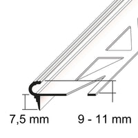 Bemaßte Zeichnung Florentiner Treppenprofil