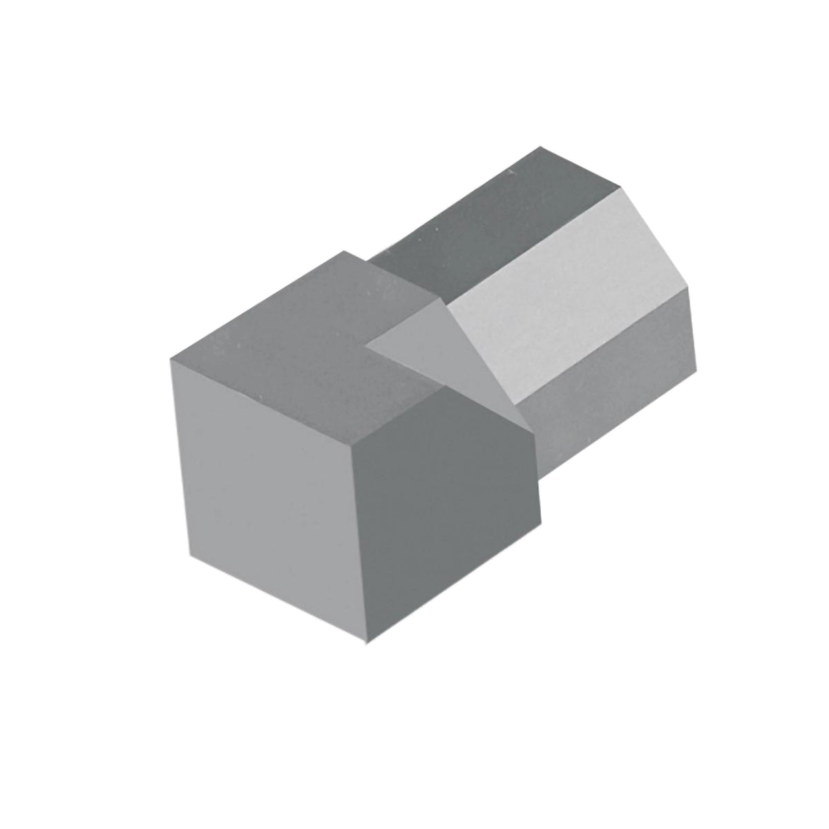 Innenecke Diamantprofil betongrau