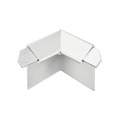 Binnenhoekstuk balkonhoekprofiel druiprand zilver