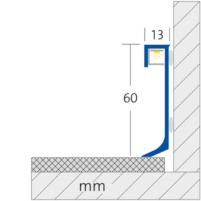 LED plint aluminium titanium - Ansicht 2
