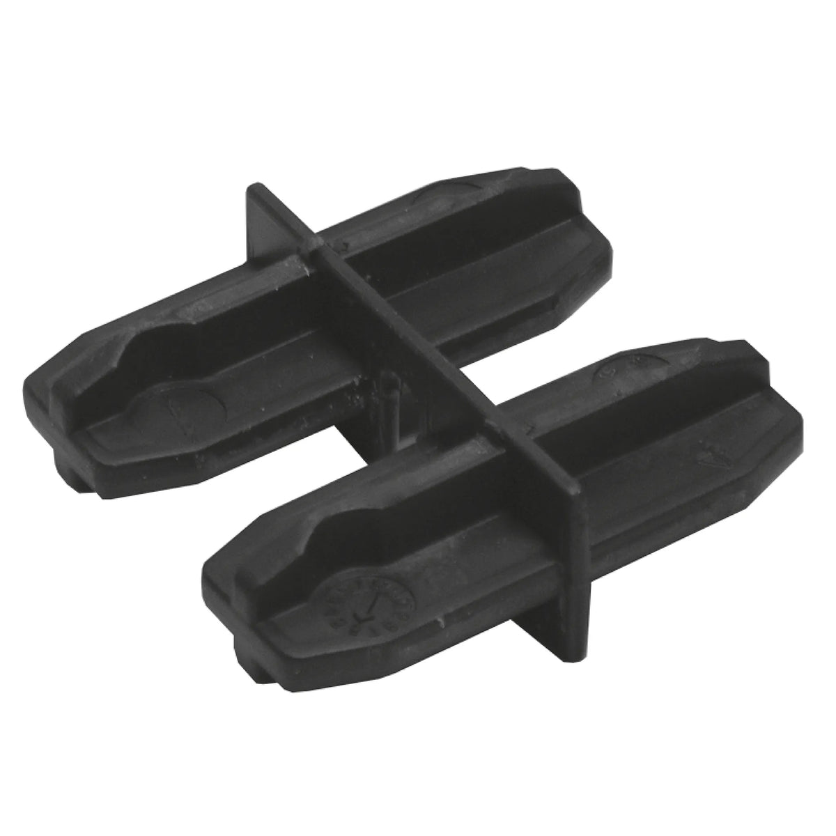 Schwarze Steckverbindung für die Trägerschiene Flexibal Pro für Stelzlager