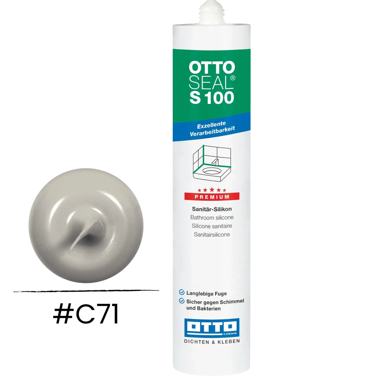 OTTOSEAL S 100 Premium-Sanitär-Silikon fugengrau C71
#A0005496
