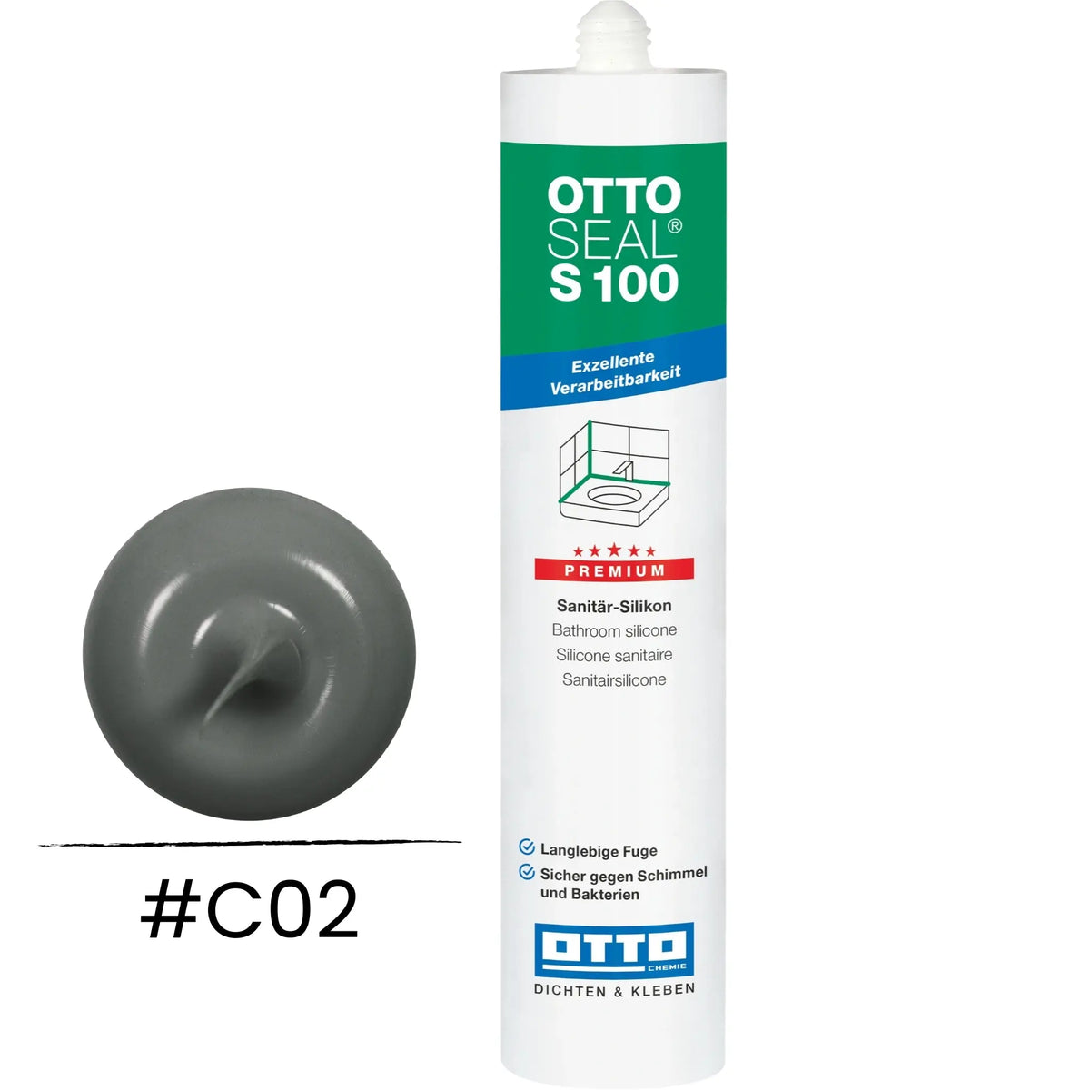 OTTOSEAL S 100 Premium-Sanitär-Silikon grau C02
#A0005482
