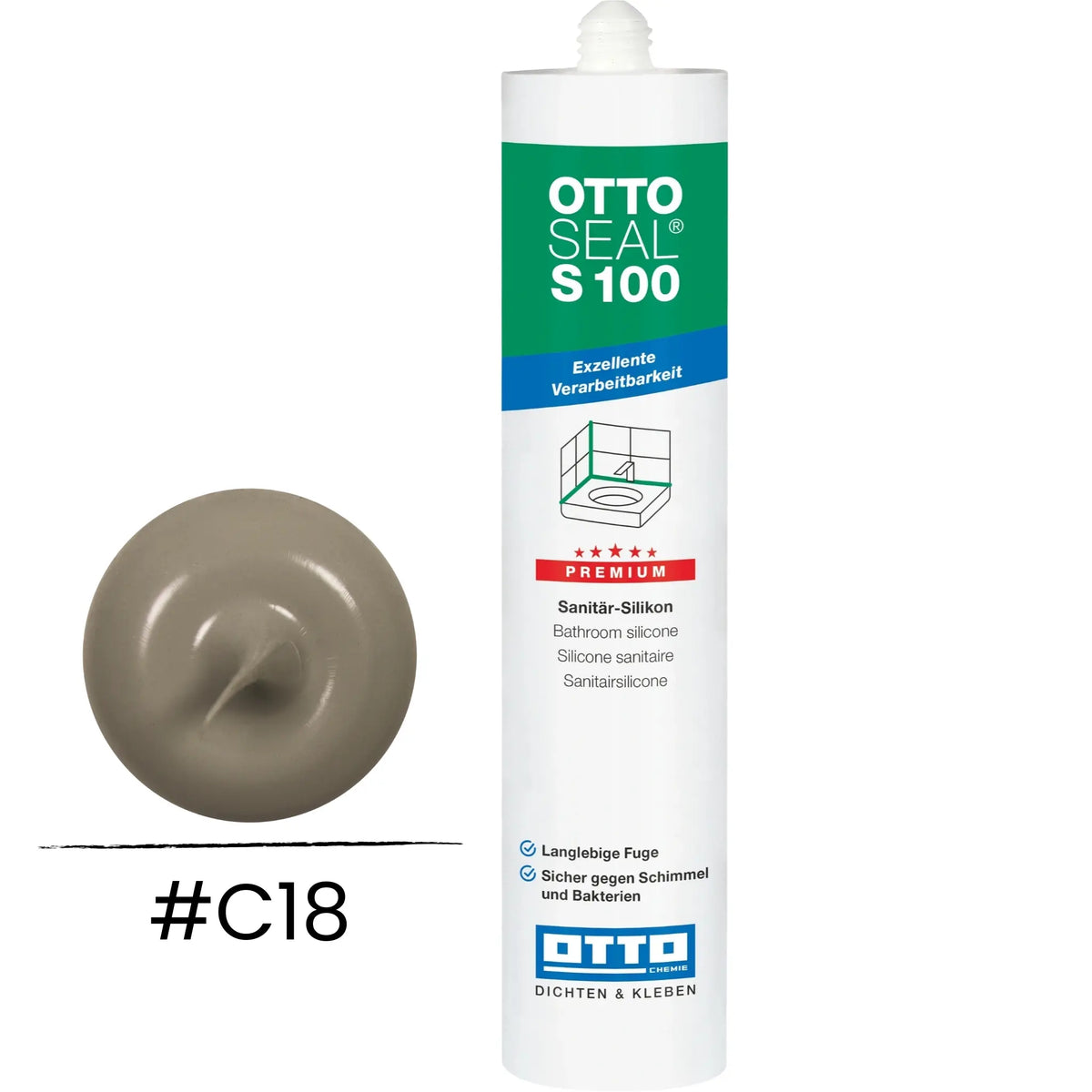 OTTOSEAL S 100 Premium-Sanitär-Silikon sanitärgrau C18
#A0005490
