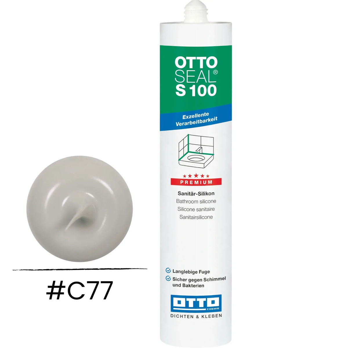 OTTOSEAL S 100 Premium-Sanitär-Silikon seidengrau C77
#A0005497
