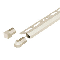 Quadratprofil 'Diamant' Aluminium sand mit dreieckig gestanztem Schenkel und Eckstücken