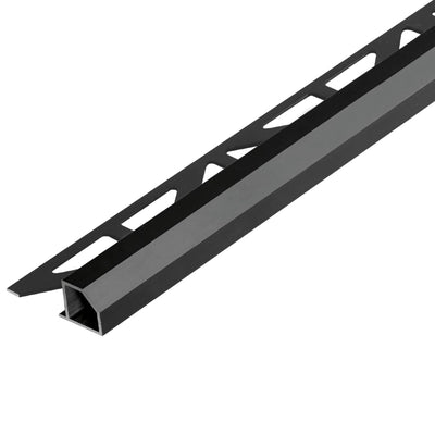 Vierkant profiel 'Diamond' aluminium zwart