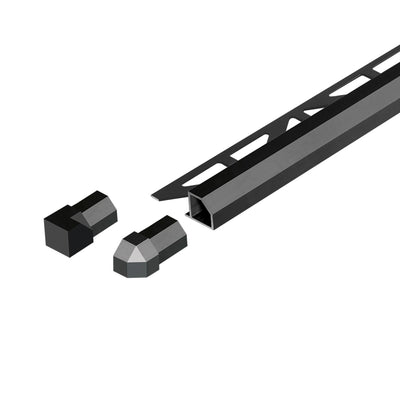 Vierkant profiel 'Diamond' aluminium zwart - Ansicht 2