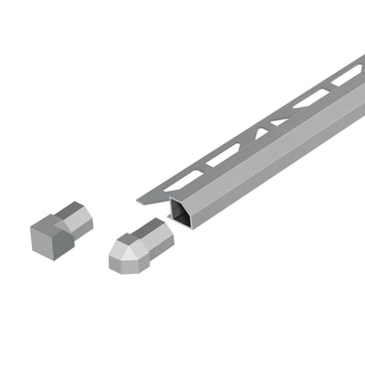 Vierkant profiel 'Diamond' aluminium betongrijs - Ansicht 2
