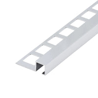 Quadratprofil Aluminium silber (glänzend) mit quadratisch gestanztem Schenkel