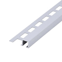 Quadratprofil Aluminium silber (matt) mit quadratisch gestanztem Schenkel