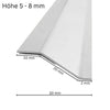 Rampenprofil Edelstahl natur - 5 - 8 mm