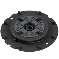 Stelzlager Flexibal Pro M aus schwarzem PVC mit selbstnivellierendem Stelzlagerkopf für 4mm Fugenbreiten.
#A0005229
#A0005230
