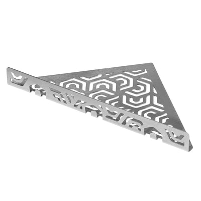 TI-SHELF Driehoekig roestvrij staalen plank met reling - Ansicht 2