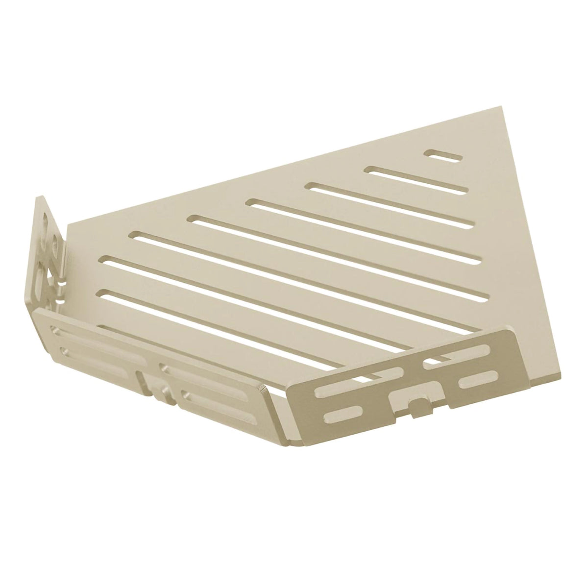 TI-SHELF Fünfeckige Eckablage mit Reling sand LINE Optik #A0004325
