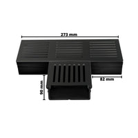 Bemaßte Zeichnung T-Stück UD Pro schwarz UDP 100 #A0003390