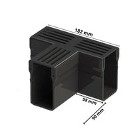 Bemaßte Zeichnung T-Stück UD Pro schwarz UDP 65 #A0003401