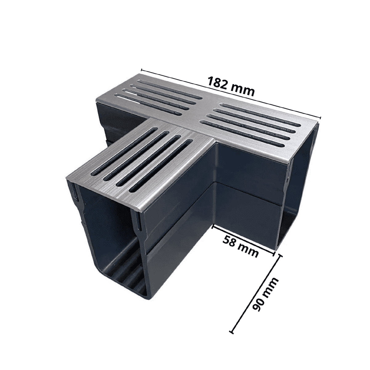 T-Stück UD Pro silber UDP 65  bemaßte Zeichnung #A0003396